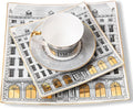 bone china dinnerware set plates and bowls sets dishes set 16-piece dinnerware sets for 4 plate set dinner plates kitchen plates and bowls set (Service for 4)