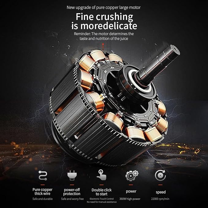 Portable juicing cup with strong power and crushable ice juicer