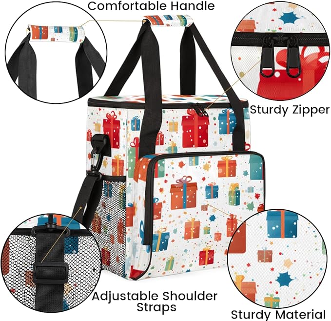 Christmas Gift Box Coffee Maker Carrying Bag Colorful Graffiti Travel Storage Bag Compatible with K-Mini or K-Mini Plus Single Serve Coffee Brewer Carrying Case with Pockets &amp Shoulder Strap