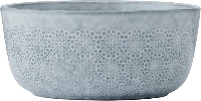 Pfaltzgraff Blooming Meadow 12 Piece Plates Bowls Dinnerware Set Service for 4 Blue