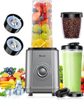 1000W Blender for Shakes and Smoothies VEWIOR Personal Blender with 6-Edge Blade 2 * 22oz To-Go Cups 3 Modes Control Suitable for Kitchen Ideal for Frozen Drinks Sauces