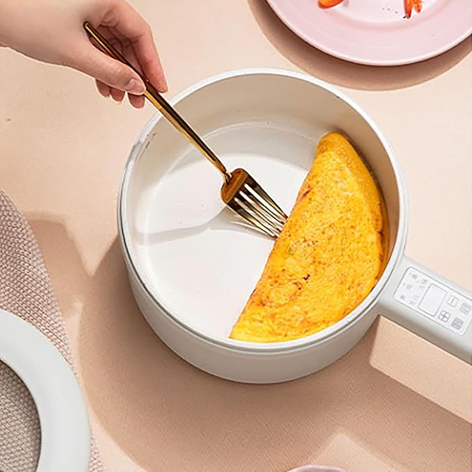 THEGA Small Rice Cooker - Tasty Cooking Pot with Lid (1.6L) Household Multifunctional Mini Rice Cooker/Frying Pan/Wok/Soup Pot Ceramic Non-Stick Inner Pot for 1-2 People (Size : A)