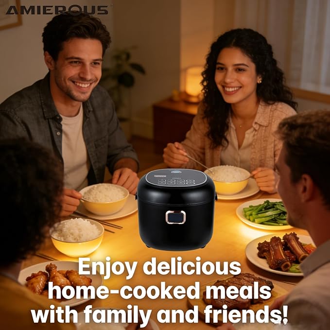 2.0L Mini Rice Cooker Portable 110V Multicooker Home Use Non-Stick Rice Maker Manufacturer Black