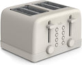 bella 4 Slice Toaster 6 Setting Shade Control with Reheat &amp Cancel Buttons Removable Crumb Tray Anti Jam &amp Auto Shutoff 900 Watt Oatmilk