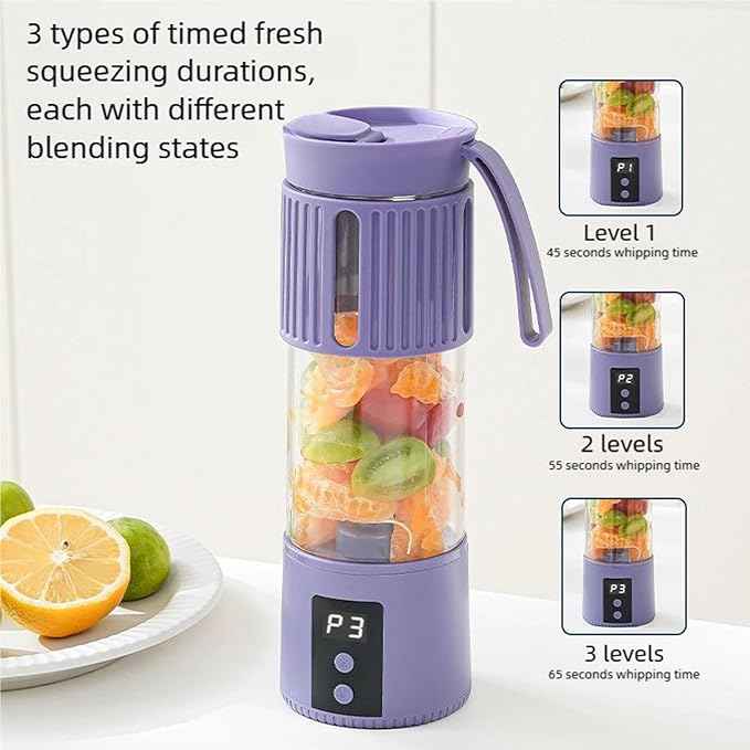 Powerful 7.4V Electric Juicer Cup with Portable Design Texture for Freshness Fruit Blending At Home Gym Office Portable Blender for Fruits