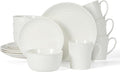 Martha Stewart 16 Piece Basket Weave New Bone China Embossed Porcelain Chip and Scratch Resistant Dinnerware Set