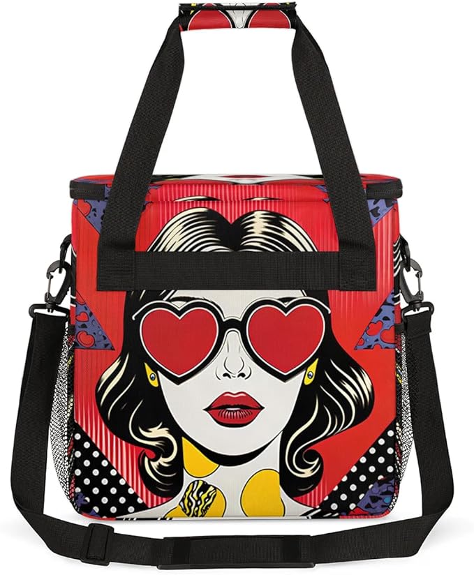 Coffee Maker Carrying Bag Heart Girl Single Cup Coffee Maker Travel Bag Compatible with Keurig K-Mini or K-Mini Plus Portable Storage Bag with Shoulder StrapAZ-190