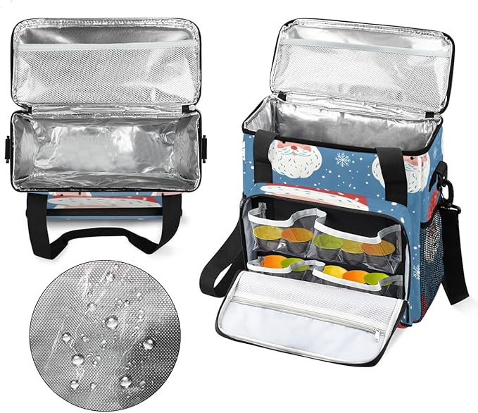 Mystical Santa Claus Coffee Maker Carrying Bag Christmas Santa Claus Travel Storage Bag Compatible with K-Mini or K-Mini Plus Single Serve Coffee Brewer Carrying Case with Pockets &amp Shoulder Str