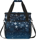 Christmas Snowflakes Coffee Maker Carrying Bag Magic Snowflakes Travel Storage Bag Compatible with K-Mini or K-Mini Plus Single Serve Coffee Brewer Carrying Case with Pockets &amp Shoulder Strap