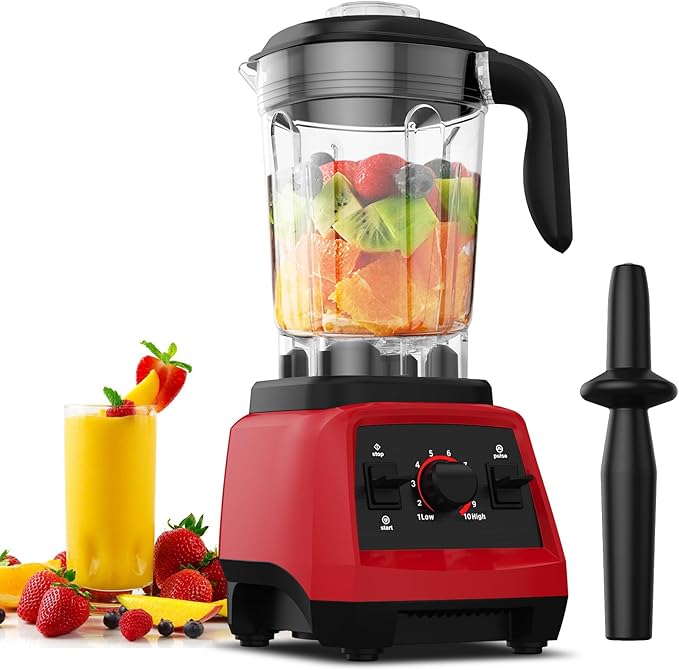 Smoothie Blender 1800W Countertop Professional Blender Juicer for Kitchen Ice Crusher or Juice Milkshake Dessert