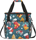 Christmas Socks Bell Coffee Maker Carrying Bag Portable Travel Storage Tote Bag Compatible with K-Mini or K-Mini Plus Single Serve Coffee Brewer Carrying Case with Multiple Pockets &amp Shoulder St