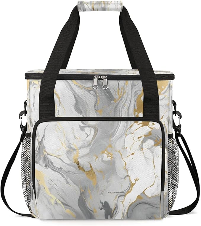 Classic Marble Pattern Coffee Maker Travel Bag for K-Mini or K-Mini Plus Single Serve Coffee Brewer Portable Storage Tote Case for Tarvel