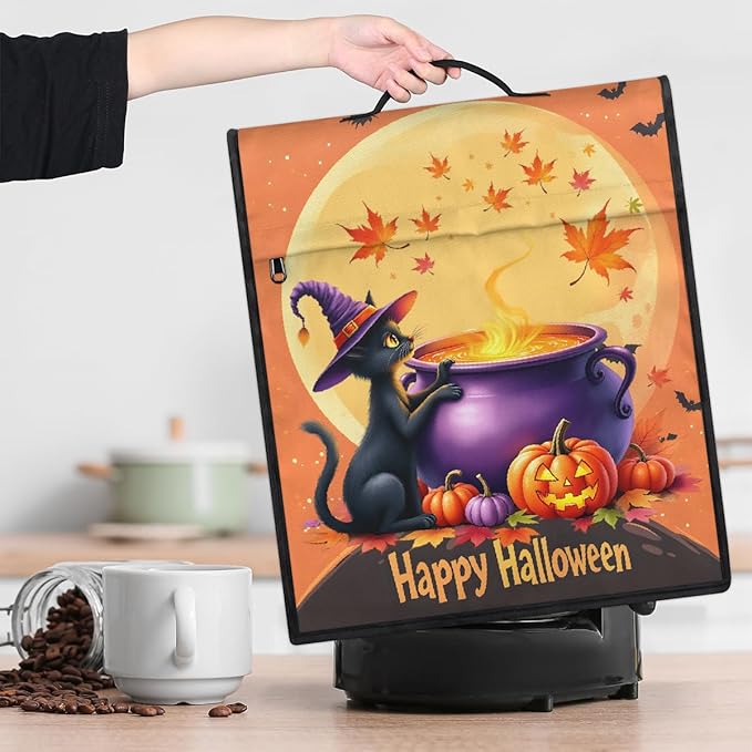 cfpolar Kitchen Aid Mixer Cover Compatible with 6-8 Quarts Halloween Cat Potion Moon Pumpkin Stand Mixer Cover Kitchen Aid Mixers Accessories Appliance Organizer Bag Dust Covers with Zipper Pocket
