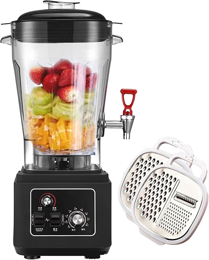 Table Blenders With Pouring Spout Smoothie Maker And Nut Mill 45000rpm Commercial Juicer With Timer For Smoothies Sauces Drinks Sauces 11l/15l/19l (With 2 Graters)19L