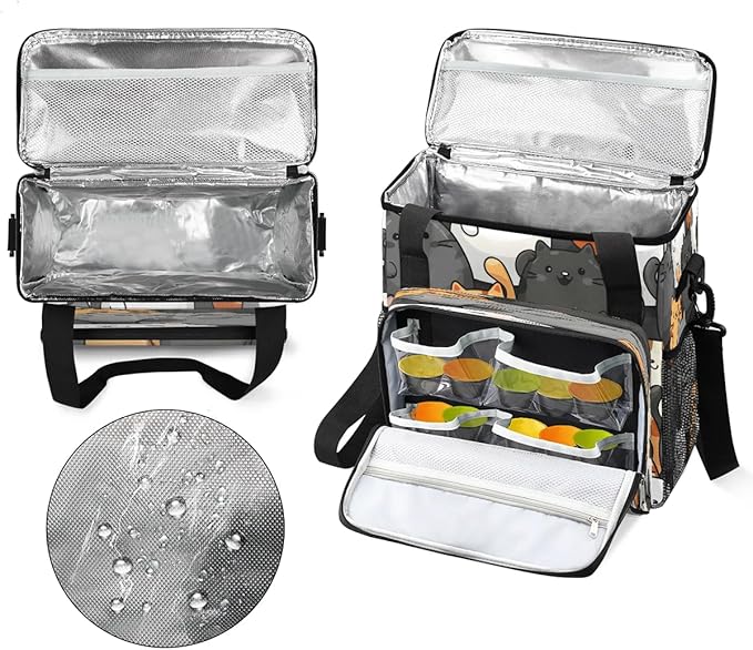 Animal Lovely Cats Coffee Maker Carrying Bag for Keurig K-Mini or K-Mini Plus Storage Portable Coffee Maker Travel Bag