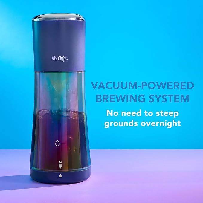 Mr. Coffee® Express Cold Brew Coffee Maker 10-Minute Cold Brew Coffee Machine Indigo