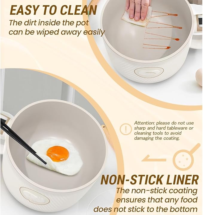 Rice Cooker Small 1.2L - Mini Rice Cooker 2 Cup Small Removable Electric Rice Cooker for 1-2 People 6 Modes Rice Cooker for White Rice Brown Rice Stew Ramen Porridge Hot Pot