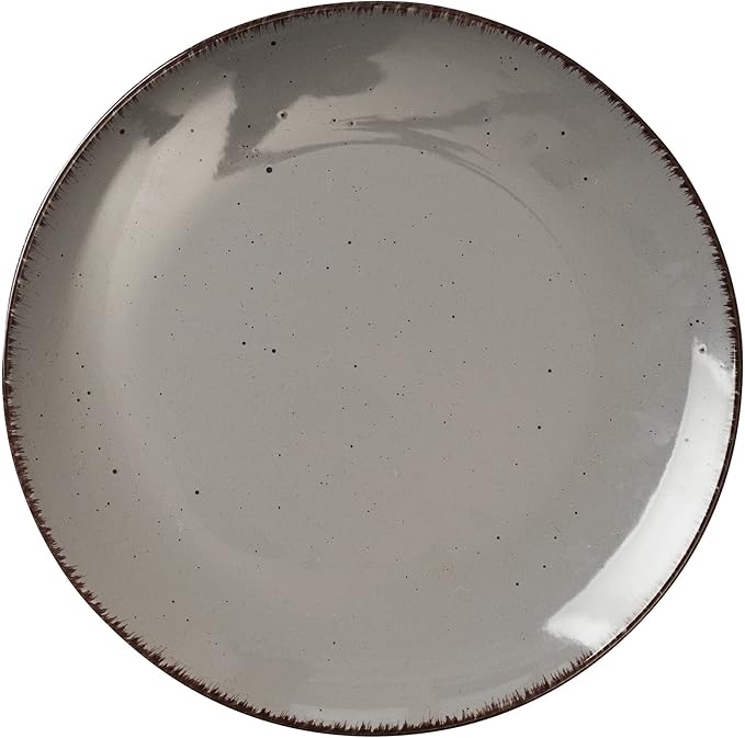 Unknown1 Dinnerware Set 12pcs Stoneware 12 X 15 Brown Solid Modern Contemporary Round 16 Piece Microwave Safe