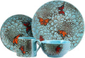 Butterfly Garden 16 Piece Stoneware Dinnerware Set