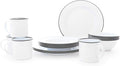 Enamelware Starter Set 16 piece Vintage White/Grey