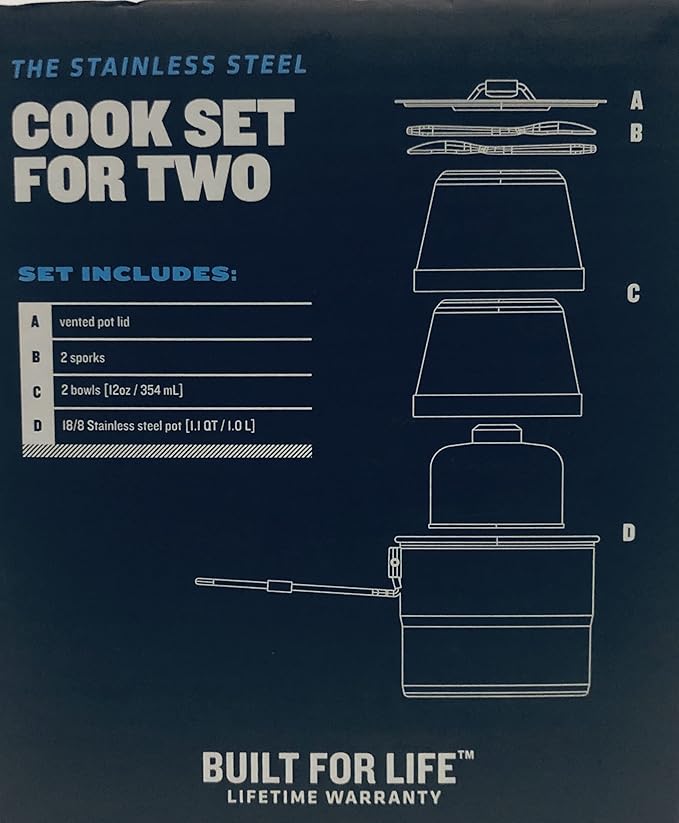 Stanley 10-09997-001 The Cook Set for Two Stainless Steel 1.1QT / 1.0L