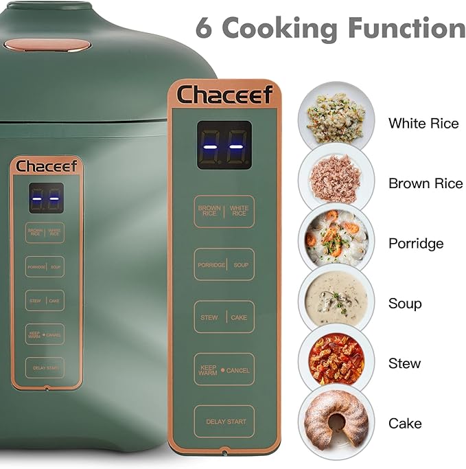 CHACEEF 1.2L Mini Rice Cooker &amp 350ml Travel Electric Kettle