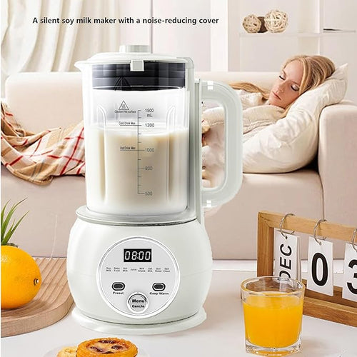 10 in 1 Nut Milk Maker Hot Blender51oz Homemade Soy AlmondOatPlant BasedBaby Food Maker 20 BladesAutomatic Soybean Machine with 24H Delay Start/Keep Warm8H/Boil Water&ampAuto Clean