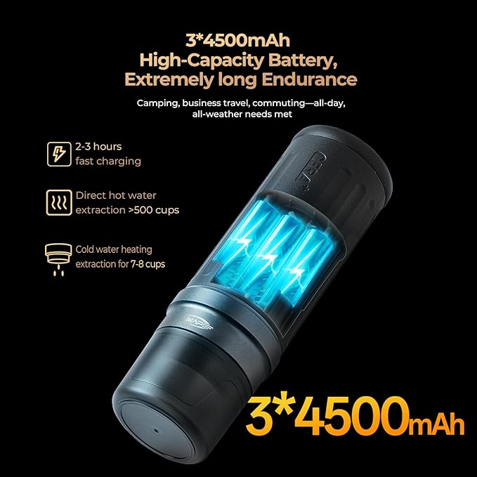 IKAPE Newly KAPO K2 Portable Espresso Machine with Bl uetooth APP Connect &amp 51mm Bottomless Basket Electric Coffee Maker 20 Bar Pressure for Home Travel Camping