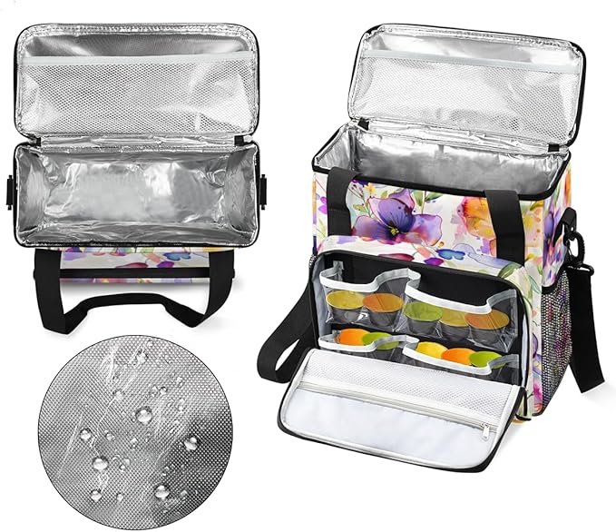 Tender Flower Coffee Maker Carrying Bag Portable Travel Storage Tote Bag Compatible with K-Mini or K-Mini Plus Single Serve Coffee Brewer Carrying Case with Multiple Pockets &amp Shoulder Strap