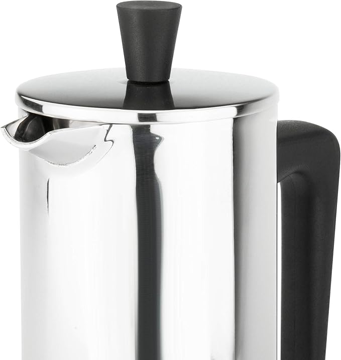 Leopold Vienna 700 ml Coffee Maker Double Walled Napoli Stainless Steel Silver 10 x 15.5 x 19.8 cm