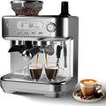 Automatic Espresso Coffee Machine with Grinder Steam Milk Frother LCD Display 78 OZ Removable Water Tank for Cappuccino and Latte