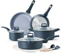 CAROTE 14 Pcs Ceramic Cookware Set Pots and Pans Set Non Stick with Ceramic Coating Induction Kitchen Sets