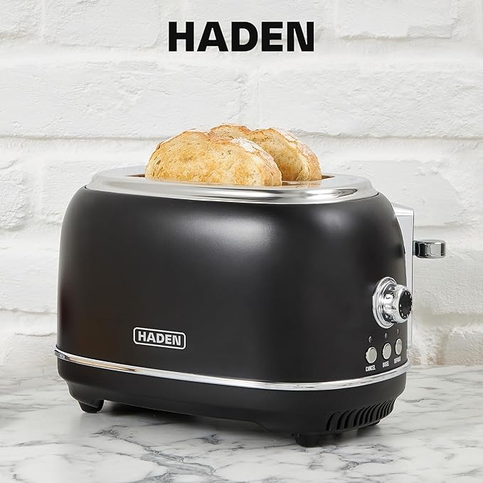 Haden 12 Cup Programmable Drip Coffee Maker Coffee Machine Bundled with Heritage 2 Slice Wide Slot Stainless Steel Toaster Turquoise &amp Chrome
