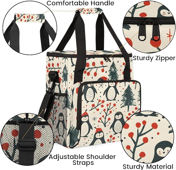Cartoon Tree Coffee Maker Carrying Bag Gothic Tree Travel Storage Bag Compatible with K-Mini or K-Mini Plus Single Serve Coffee Brewer Carrying Case with Multiple Pockets &amp Shoulder Strap