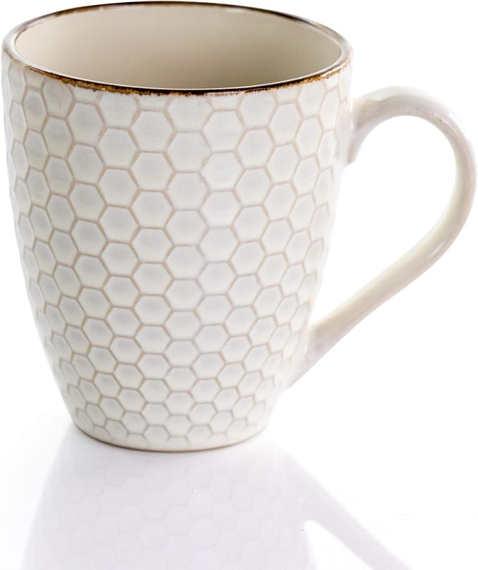 Elama HoneyIvory 16 Piece Stoneware Dinnerware Set in Ivory