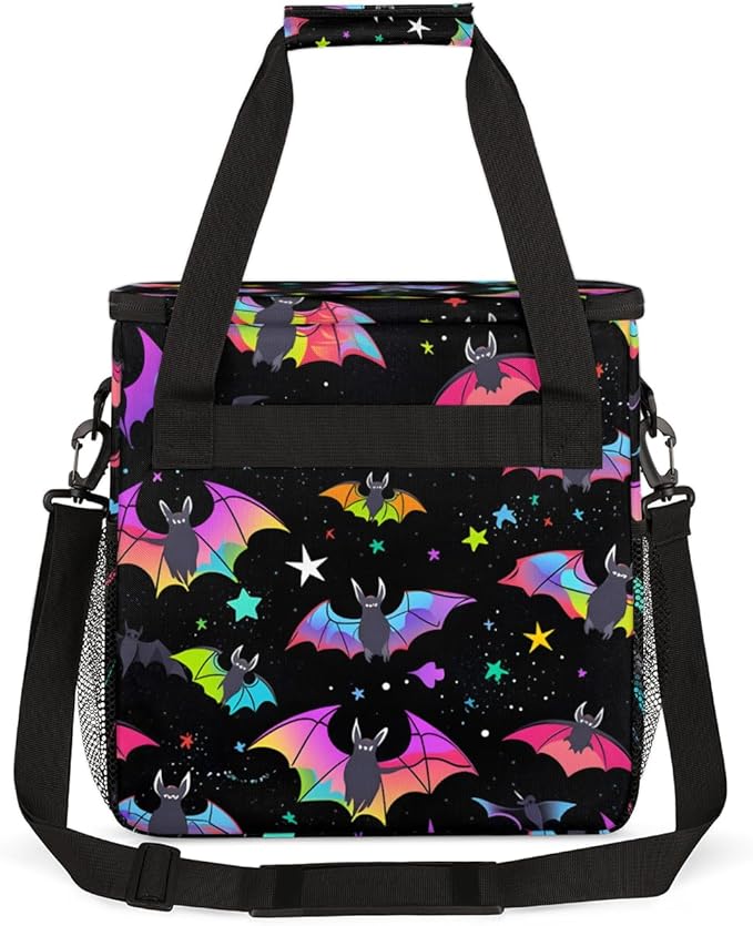 Halloween Bat Coffee Maker Carrying Bag Mystical Bat Travel Storage Bag Compatible with K-Mini or K-Mini Plus Single Serve Coffee Brewer Carrying Case with Multiple Pockets &amp Shoulder Strap
