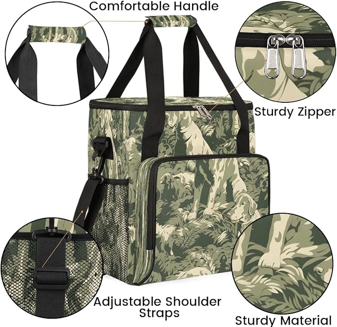 Abstract Camouflage Dog Coffee Maker Travel Bag for K-Mini or K-Mini Plus Single Serve Coffee Brewer Portable Storage Tote Case for Tarvel