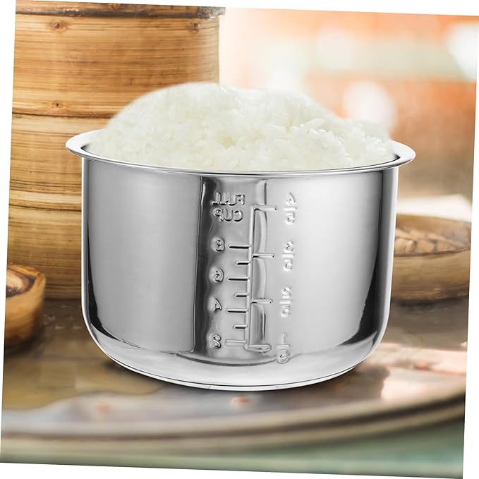 BESPORTBLE Stainless Steel Rice Pressure Cooker - 10 Cup Cooker Liner Container Ceramics Thicken