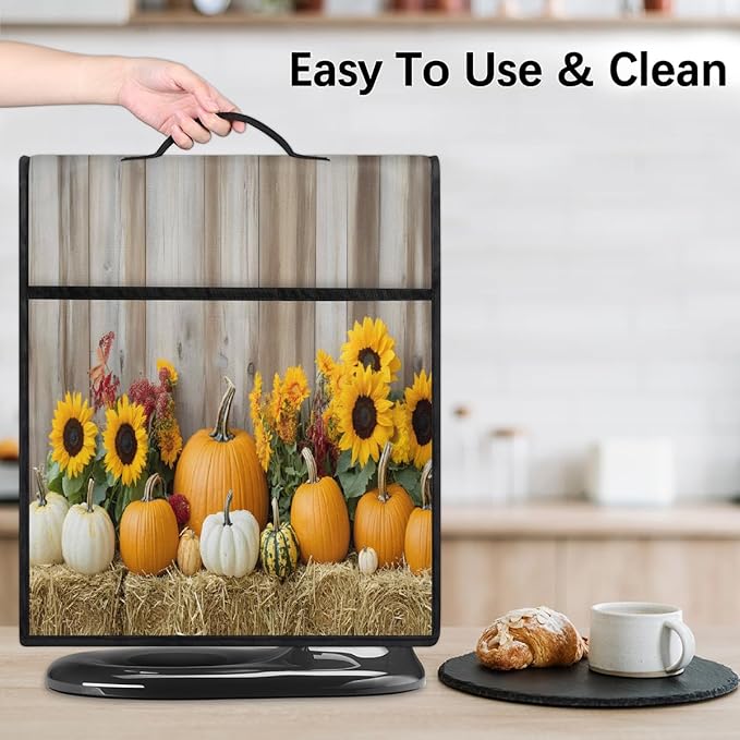 cfpolar Kitchen Aid Mixer Cover Compatible with 6-8 Quarts Pumpkin Sunflower Retro Stand Mixer Cover Kitchen Aid Mixers Accessories Appliance Organizer Bag Dust Covers with Zipper Pocket