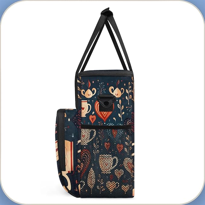 Coffee Maker Travel Bag Compatible with Keurig K-Mini or K-Mini Plus Single Serve Coffee Brewer Carrying Case with Multiple Pockets for K-Cup Pods Storage Bag With Shoulder Strap(Bag Only)