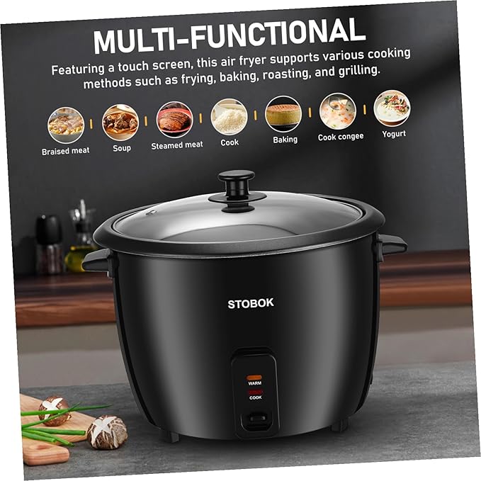 Electric Rice Cooker with US Plug Compact Multi-function Stew Pot for Rice Porridge Soups and Steamed Foods One-button Operation for Dorms and Travel Cooking