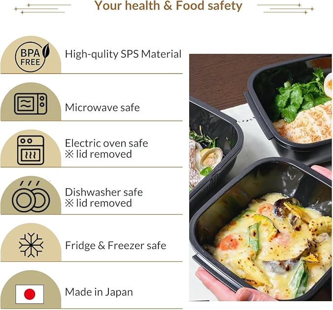 Microwave Cookware | Oven cookware | Freezer Container | Multi Kitchen tool | BPA Free | Heat Resistant | Dishwasher Safe | Quick healthy waterless cooking | Easy clean | Made in Japan | IMGLB-PS
