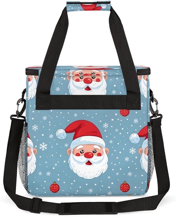 Mystical Santa Claus Coffee Maker Carrying Bag Abstract Santa Claus Travel Storage Bag Compatible with K-Mini or K-Mini Plus Single Serve Coffee Brewer Carrying Case with Pockets &amp Shoulder Stra