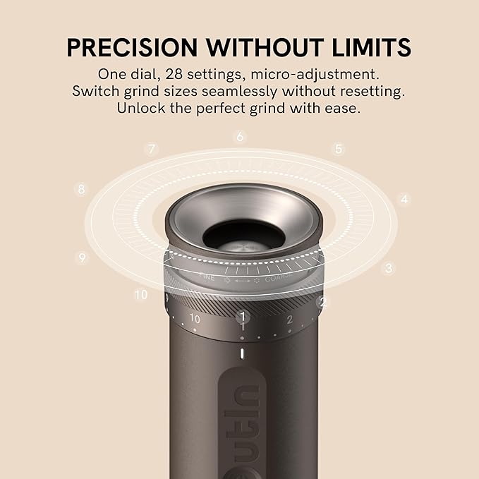 OutIn Nano Portable Electric Espresso Machine with Fino Portable Electric Coffee Grinder White &amp Forest Green