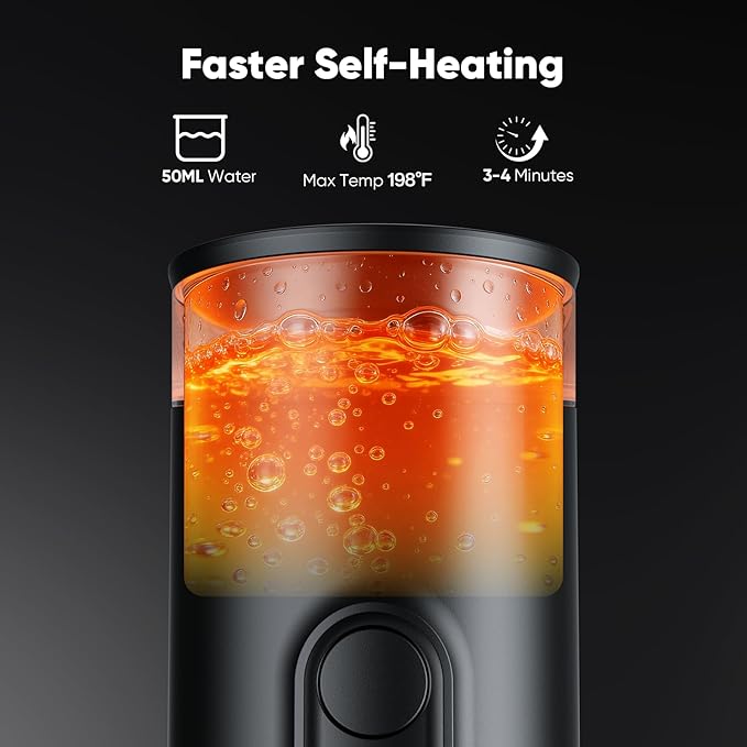 Portable Espresso Machine with Self-Heating System 15 Bar Travel Coffee Maker Compatible with Capsules &amp Ground Coffee USB-C Rechargeable Portable Coffee Machine for Camping Office &amp Trave