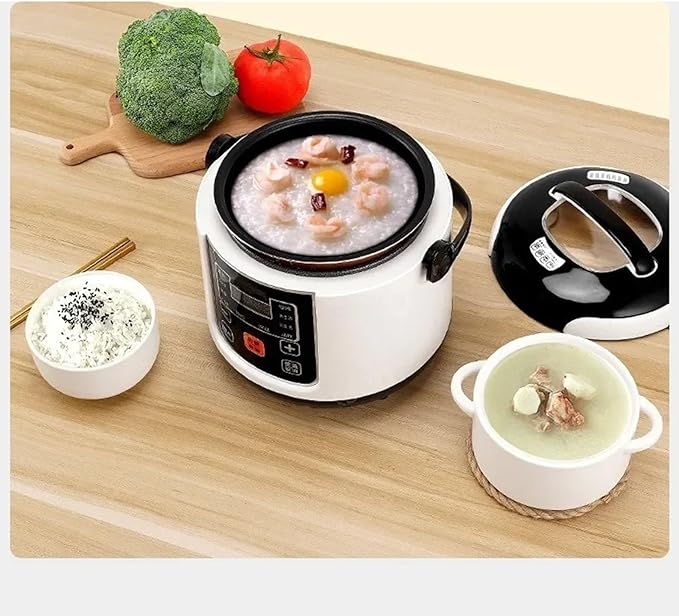 Rice Cookers 2L Electric Mini Rice Cooker MultiCooker Portable Car Rice Cooker Cooking Machine for Car and Truck Rice Maker