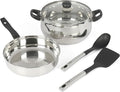 Oster Rametto 5 pc Stainless Steel Pots and Pans Cookware Set w/Kitchen Tools