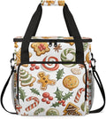 Bright Gingerbread Man Coffee Maker Carrying Bag Travel Storage Bag Compatible with K-Mini or K-Mini Plus Single Serve Coffee Brewer Carrying Case with Multiple Pockets &amp Shoulder Strap
