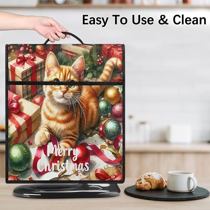 cfpolar Kitchen Aid Mixer Cover Compatible with 6-8 Quarts Christmas Ball Cat Xmas Stand Mixer Cover Kitchen Aid Mixers Accessories Appliance Organizer Bag Dust Covers with Zipper Pocket