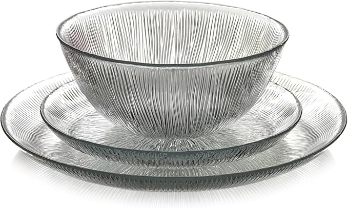 CASCATA 12 pcs. Glass Dinnerware Set